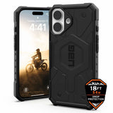 Urban Armor Gear (UAG) Pathfinder MagSafe Tough Case Cover for Apple iPhone 16 - Black