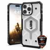 Urban Armor Gear (UAG) Pathfinder MagSafe Tough Case Cover for Apple iPhone 16 Pro - Clear/ Black