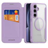 DUX DUCIS Skin X Pro Magnetic Flip Wallet Case for Samsung Galaxy S25+ (Plus) - Purple