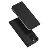 DUX DUCIS Skin Pro Faux Leather Wallet Flip Case for Apple iPhone 16 Pro Max - Black