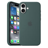 Official Apple Silicone Magsafe Rear Case Cover for iPhone 16 Plus - Lake Green