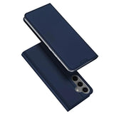 DUX DUCIS Skin Pro Faux Leather Wallet Flip Case for Samsung Galaxy S25 - Blue