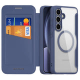 DUX DUCIS Skin X Pro Magnetic Flip Wallet Case for Samsung Galaxy S25+ (Plus) - Blue