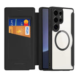 DUX DUCIS Skin X Pro Magnetic Flip Wallet Case for Samsung Galaxy S25 Ultra - Black