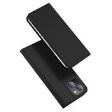 DUX DUCIS Skin Pro Faux Leather Wallet Flip Case for Apple iPhone 15 - Black