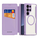 DUX DUCIS Skin X Pro Magnetic Flip Wallet Case for Samsung Galaxy S25 Ultra - Purple