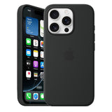 Official Apple Silicone Magsafe Rear Case Cover for iPhone 16 Pro - Black